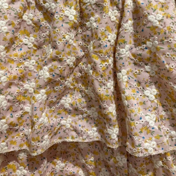 Boutique Style Eyelet Mini Skirt with Ruffles - Picture 3 of 3